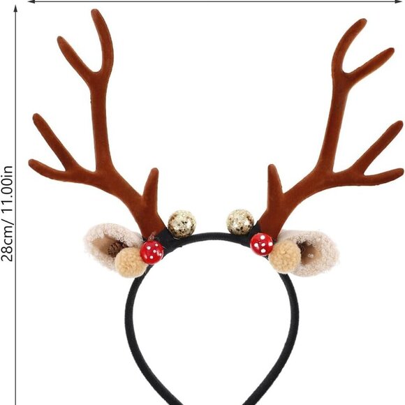 Reindeer Antler Headband Christmas Costume Festive Party Cosplay Holiday Accesso main image 5
